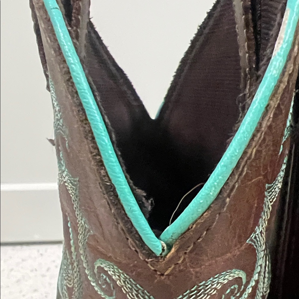 JUSTIN "Gypsy" Boots Women's Leather Cowgirl Embroidered Size 7.5B - Picture 15 of 16